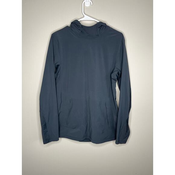 Lululemon Chill Motion Pull Over Charcoal Gray Mens Hooded Long Sleeve Size S - Picture 3 of 9